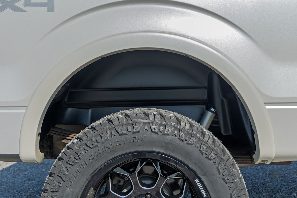 Ford F-150 Rear Wheel Well Liners - Rough Country - Rough Country - Black - '04-'14